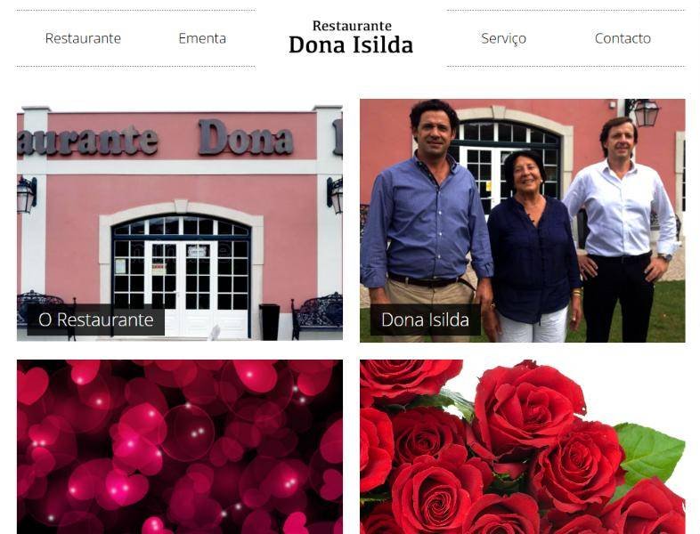 Restaurante Dona Isilda's previous website